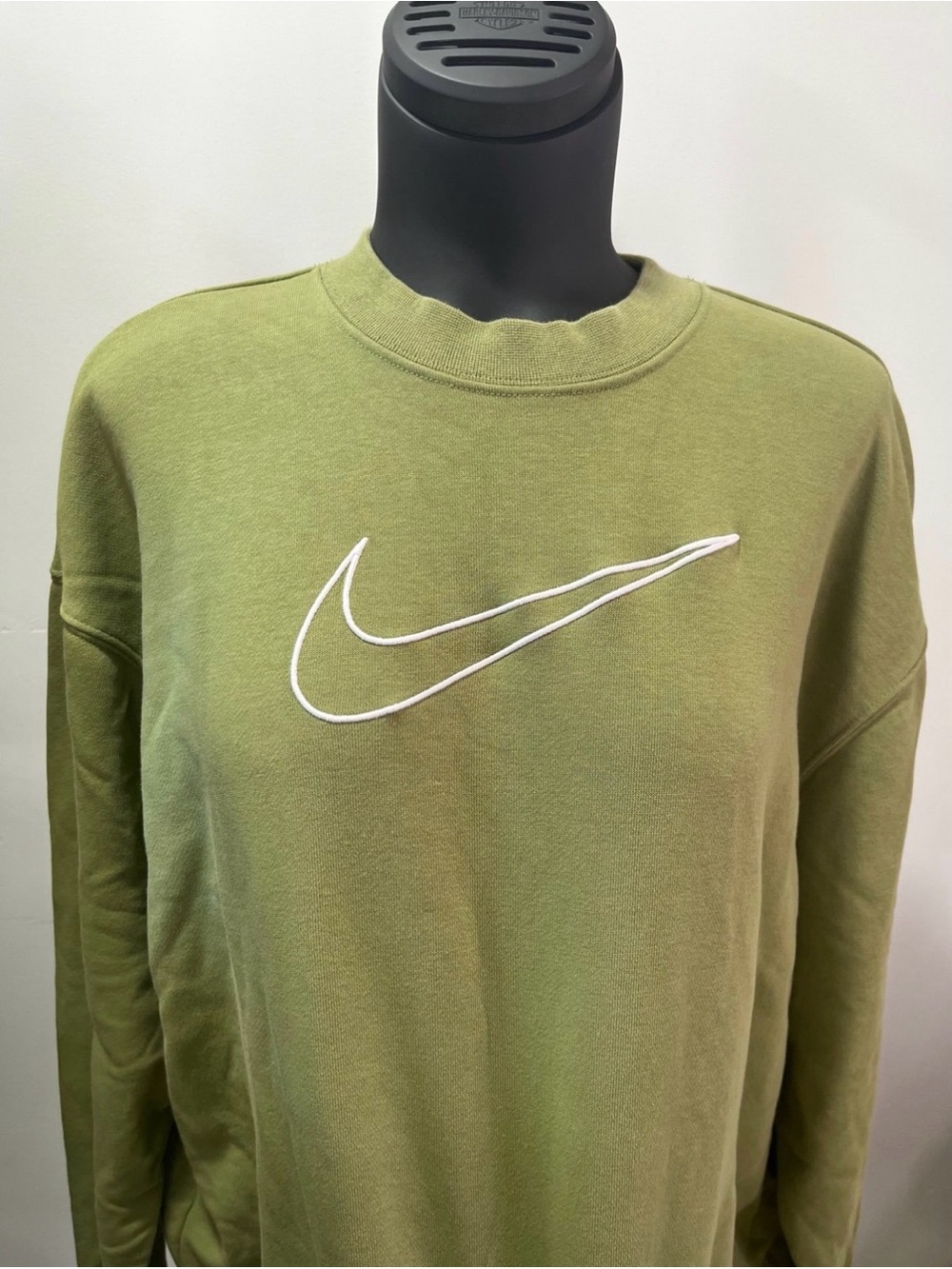 Nike Olive Green Crewneck with White Swoosh